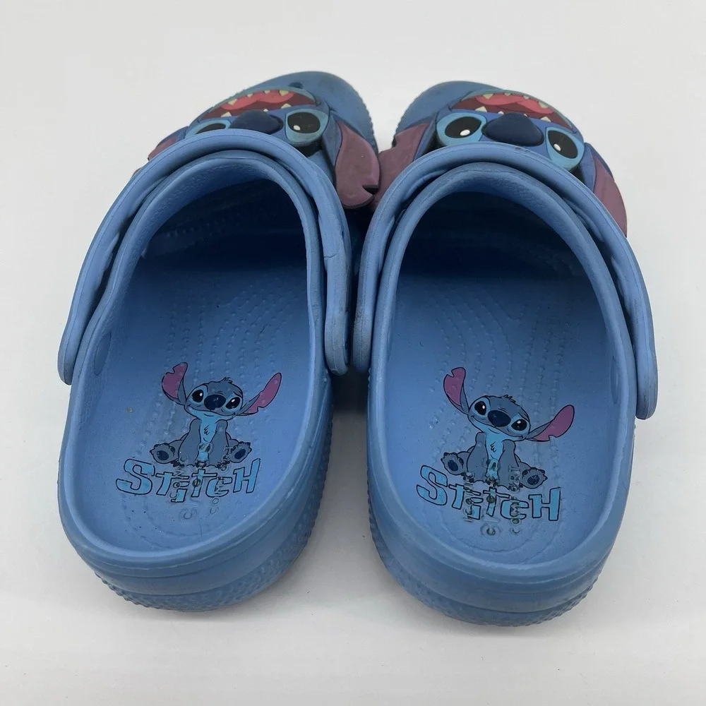 Disney Lilo & Stitch Crocs Kids Shoe Sizes 12 Classic Clog Blue Slip On
